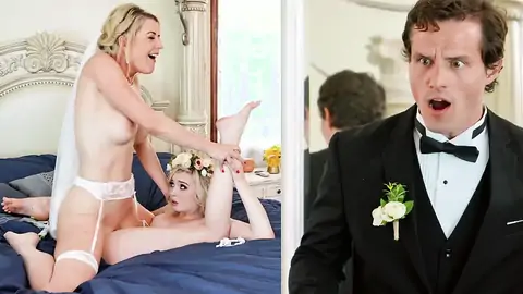 The Groom Catches The Wifey Scissoring A Sapphic