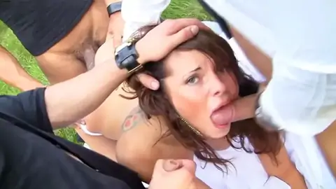 Wearing Her Wedding Dress While Having A Group Soiree