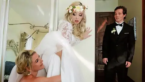 The Groom Catches The Wife Scissoring A Nymph-on-nymph