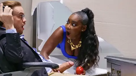 Stuck In A Wall While A Bwc Ravages The Ebony From Behind