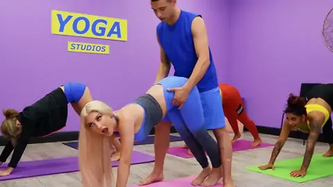 Skylar Vox Is Getting Opened Up Out While Doing A Yoga