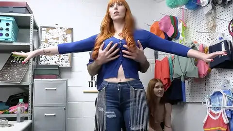 Two Redheads Are Having An Ffm Three-way With A Officer