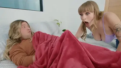 Fumbling Herself While A Stud Is Cuckold With A Blonde