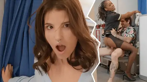 Dark-haired Is Astonished, But Stewardess Blessed To Boinked