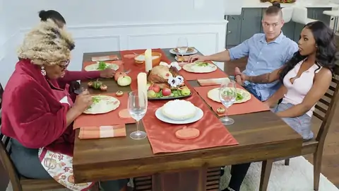 Tatted Black Slut Is Railing A Bwc By The Table