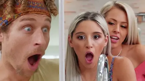 A Boy And Two Blondes Are Stashing From Another Twink