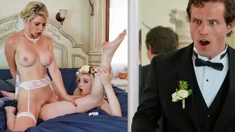 The Groom Catches The Wifey Scissoring A Girl/girl