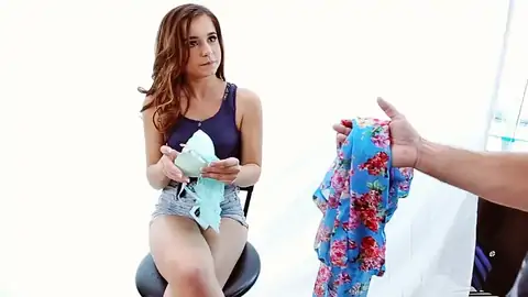 Kharlie Stone Wearing Undergarments And Chatting To The Guy